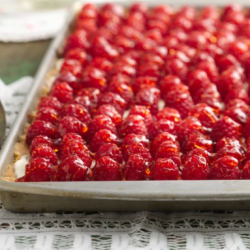 Fresh Raspberry Almond Tray Tart